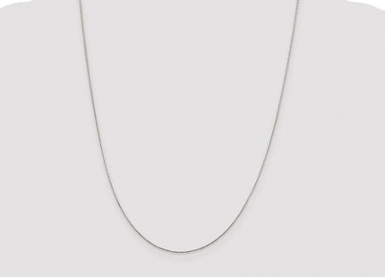 Sterling Silver Rhodium-plated Diamond-cut Round Spiga Chain (Style QSR025R-24)