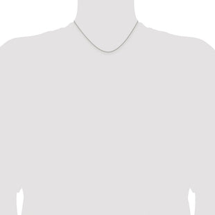 Sterling Silver Rhodium-plated Diamond-cut Round Spiga Chain (Style QSR030R-16)