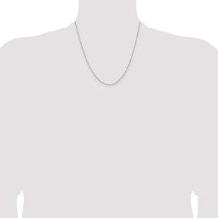 Sterling Silver Rhodium-plated Diamond-cut Round Spiga Chain (Style QSR030R-20)