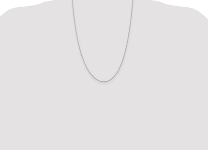 Sterling Silver Rhodium-plated Diamond-cut Round Spiga Chain (Style QSR030R-24)