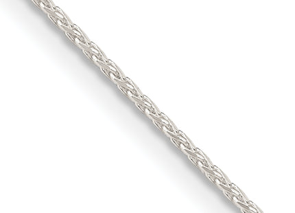 Sterling Silver Diamond-cut Round Spiga Chain w/4in ext., 26 x 0.95mm