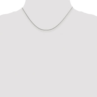 Sterling Silver Rhodium-plated Diamond-cut Round Spiga Chain (Style QSR035R-16)