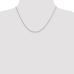Sterling Silver Rhodium-plated Diamond-cut Round Spiga Chain (Style QSR035R-18)