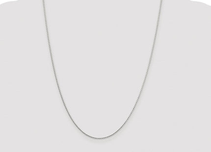 Sterling Silver Rhodium-plated Diamond-cut Round Spiga Chain (Style QSR035R-24)