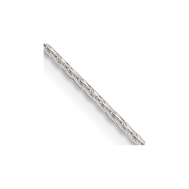Sterling Silver Diamond-cut Round Spiga Chain w/4in ext., 26 x 1.25mm