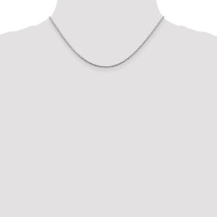 Sterling Silver Diamond-cut Round Spiga Chain (Style QSR040-16)