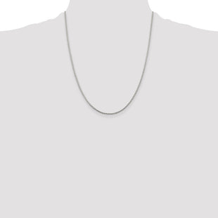 Sterling Silver Diamond-cut Round Spiga Chain (Style QSR040-22)