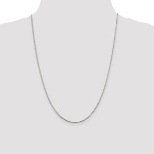 Sterling Silver Diamond-cut Round Spiga Chain (Style QSR040-24)