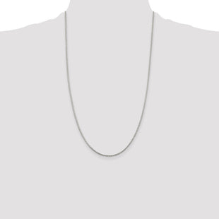 Sterling Silver Diamond-cut Round Spiga Chain (Style QSR040-26)