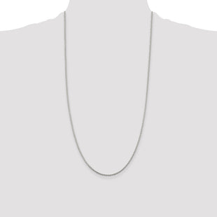 Sterling Silver Diamond-cut Round Spiga Chain (Style QSR040-28)