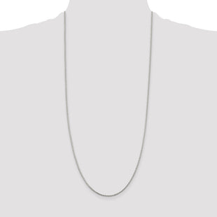 Sterling Silver Diamond-cut Round Spiga Chain (Style QSR040-30)