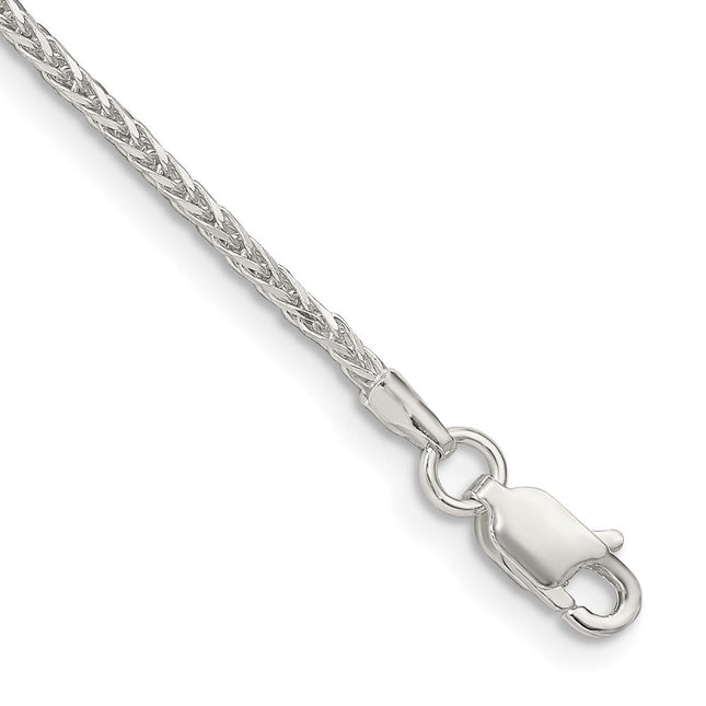 Sterling Silver Diamond-cut Round Spiga Chain, 16 x 1.45mm