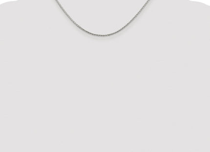 Sterling Silver Rhodium-plated Diamond-cut Round Spiga Chain (Style QSR040R-16)