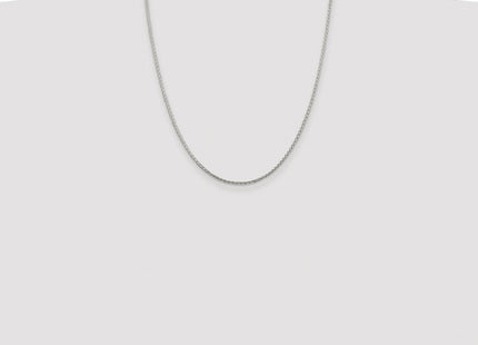 Sterling Silver Rhodium-plated Diamond-cut Round Spiga Chain (Style QSR040R-22)