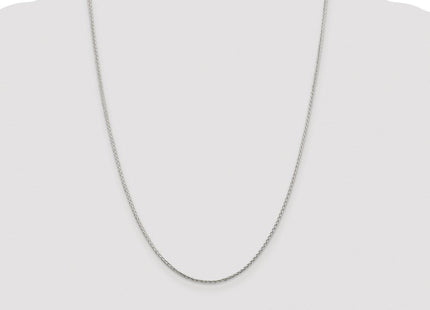 Sterling Silver Rhodium-plated Diamond-cut Round Spiga Chain (Style QSR040R-24)