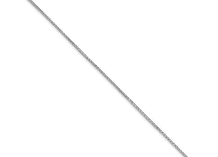 Sterling Silver Rhodium-plated Diamond-cut Round Spiga Bracelet