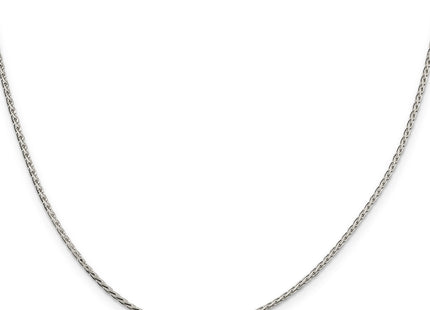 Sterling Silver Diamond-cut Round Spiga Chain w/4in ext., 26 x 1.7mm