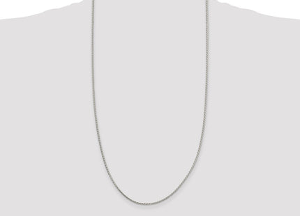 Sterling Silver Diamond-cut Round Spiga Chain (Style QSR050-28)