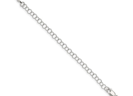 Sterling Silver Diamond-cut Round Spiga Chain w/4in ext. (Style QSR050E-22)