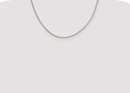 Sterling Silver Rhodium-plated Diamond-cut Round Spiga Chain (Style QSR050R-18)