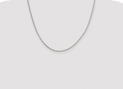 Sterling Silver Rhodium-plated Diamond-cut Round Spiga Chain (Style QSR050R-20)