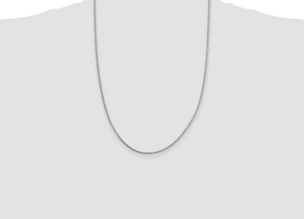 Sterling Silver Rhodium-plated Diamond-cut Round Spiga Chain (Style QSR050R-22)