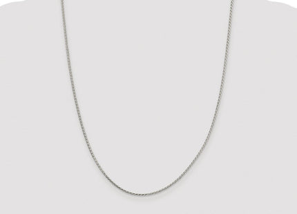 Sterling Silver Rhodium-plated Diamond-cut Round Spiga Chain (Style QSR050R-24)