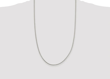 Sterling Silver Rhodium-plated Diamond-cut Round Spiga Chain (Style QSR050R-26)