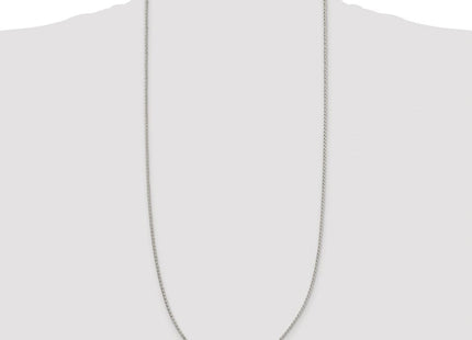 Sterling Silver Rhodium-plated Diamond-cut Round Spiga Chain (Style QSR050R-30)