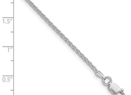 Sterling Silver Rhodium-plated Diamond-cut Round Spiga Chain (Style QSR050R-8)