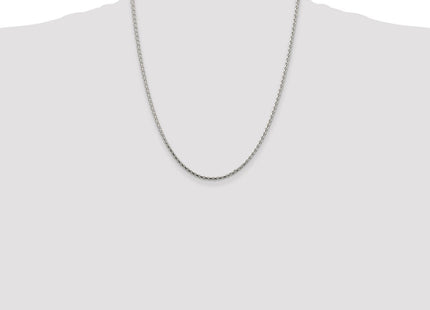 Sterling Silver Diamond-cut Round Spiga Chain (Style QSR060-22)