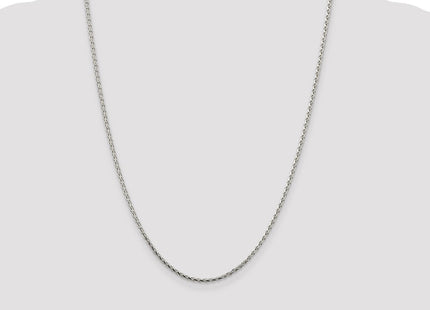 Sterling Silver Diamond-cut Round Spiga Chain (Style QSR060-24)