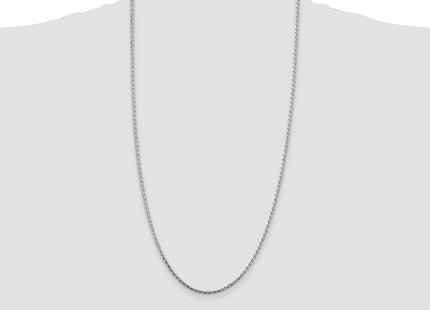 Sterling Silver Diamond-cut Round Spiga Chain (Style QSR060-28)