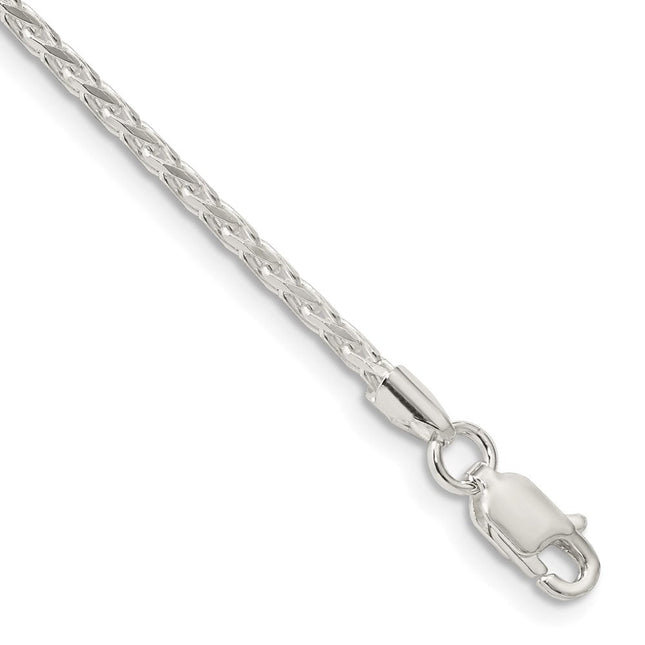 Sterling Silver Diamond-cut Round Spiga Chain, 16 x 2.15mm