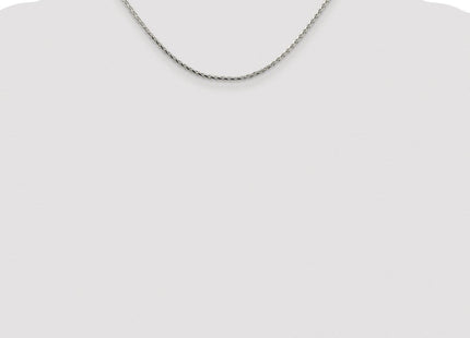 Sterling Silver Rhodium-plated Diamond-cut Round Spiga Chain (Style QSR060R-16)