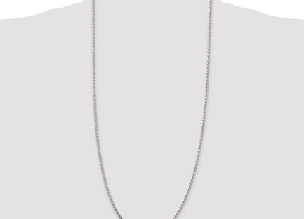 Sterling Silver Rhodium-plated Diamond-cut Round Spiga Chain (Style QSR060R-30)