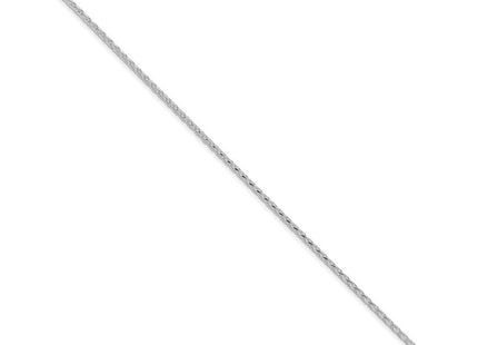 Sterling Silver Rhodium-plated Diamond-cut Round Spiga Chain (Style QSR060R-8)