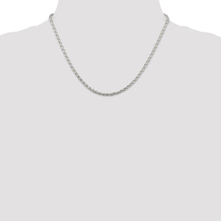 Sterling Silver Diamond-cut Round Spiga Chain (Style QSR080-18)