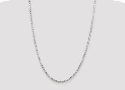 Sterling Silver Diamond-cut Round Spiga Chain (Style QSR080-24)
