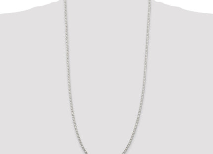 Sterling Silver Diamond-cut Round Spiga Chain (Style QSR080-30)