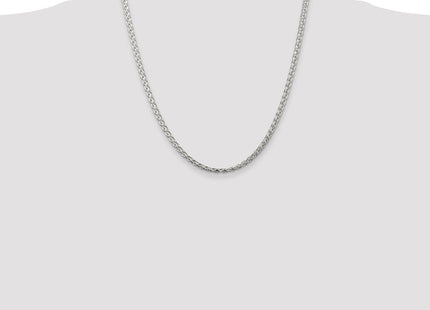 Sterling Silver Diamond-cut Round Spiga Chain (Style QSR100-22)