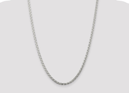 Sterling Silver Diamond-cut Round Spiga Chain (Style QSR100-24)