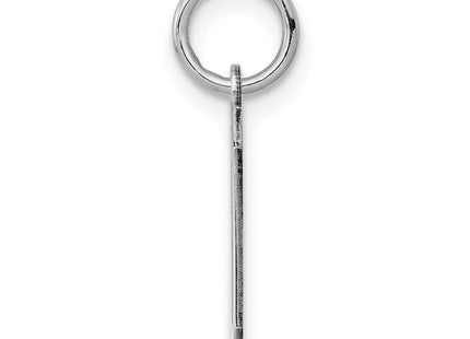 Sterling silver number 0 charm, alternate view