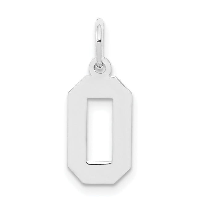 Sterling silver number 0 charm