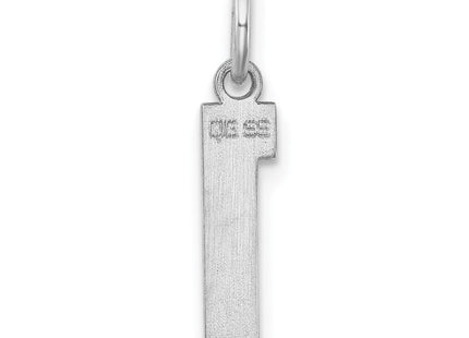 Sterling silver number 1 charm, further view