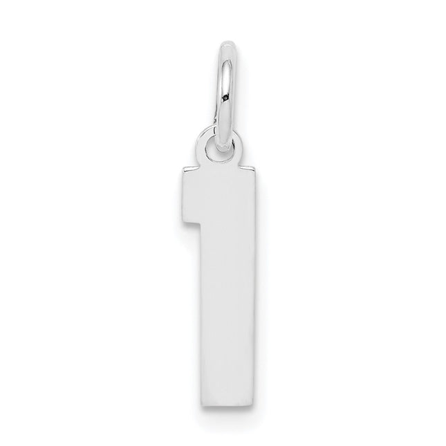 Sterling silver number 1 charm