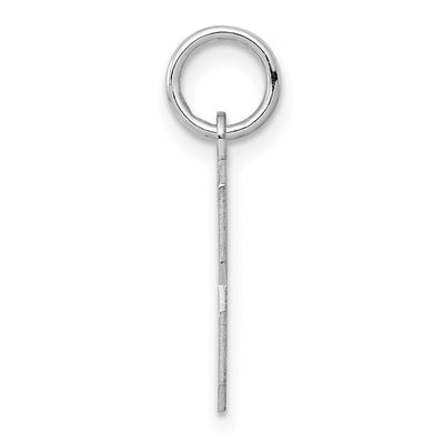 Sterling Silver/Rhodium-plated Polished Number 3 Charm, 20 x 4mm