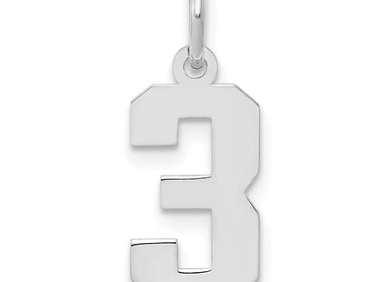 Sterling silver number 3 charm
