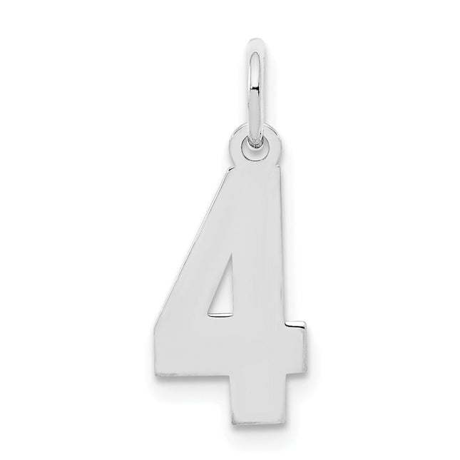 Sterling silver number 4 charm