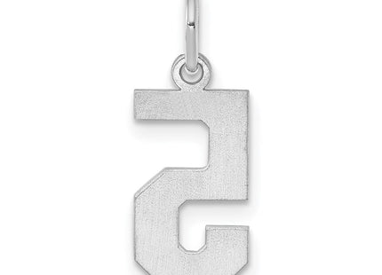 Sterling silver number 5 charm, further view